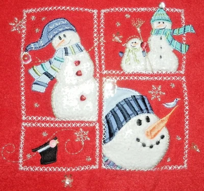 Suéter pulôver feminino boneco de neve Natal lã tamanho pequeno (4/6) - Imagem 1 de 4