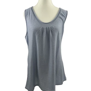 Weiche Umrandung Kaschmir ärmellos Pullover 1X lavendel grau leicht fließend - Bild 1 von 6