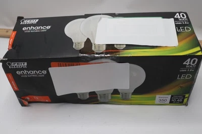 (3-Pk) Feit Electric Globe E26 LED Light Bulb 3.8W Soft White 2700K Clear Glass  - Image 1 of 4