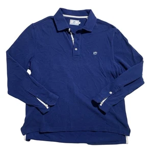 Southern Tide The Skipjack Polo Long Sleeve Shirt Mens Size L Blue Cotton - Picture 1 of 8
