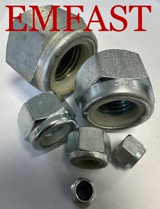3/16 1/4 5/16 3/8 1/2 BSW hexagon nyloc locking nut stainless steel hex nylon - Picture 1 of 1