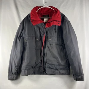 Eddie Bauer Men's Navy Blue Long Sleeve Full Zip Collared Puffer Jacket Size L - Picture 1 of 21
