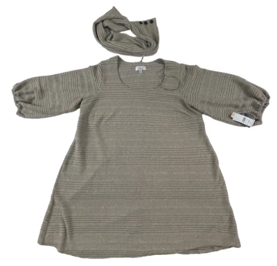 Signature Robbie Bee Womens 2XL Knee Length Sweater Dress With Detachable Collar - Image 1 of 4