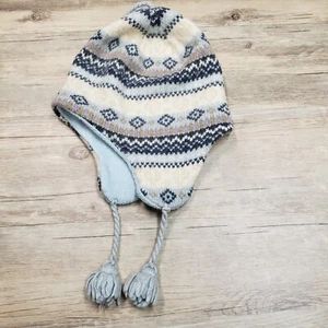 Bershire Knit Cap Beanie Hat Womens Bershire Ear Flaps Lined OS - Picture 1 of 5