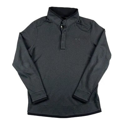 Pullover Under Armour Golf ColdGear 1/4 a Presión para Hombres Medio Negro Cuello Simulado Activo Foto 1 de 4