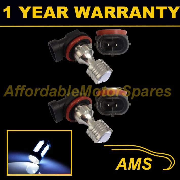 2X H9 WHITE 4 LED FRONT MAIN HIGH BEAM LIGHT BULBS CAR KIT XENON MB503601 - Image 1 of 1