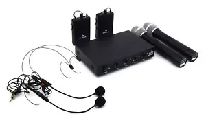 B-Ware Auna VHF-4-H 4-Kanal Funk-Mikrofon Set Headset Handmikrofon 100m - Bild 1 von 1