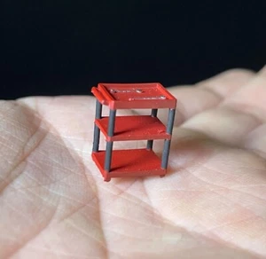 Carrello attrezzi riparazione auto dipinto 1/64 miniatura scena oggetti di scena per auto - Foto 1 di 4