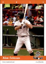 2011 Erie SeaWolves Grandstand #4 Adam Calderone Fairfax Virginia Baseball Card