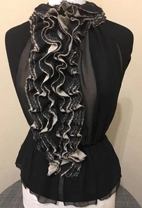 Robert Rodriquez Neiman Marcus for Target ärmellose Rüschenbluse Gr. XS - Bild 1 von 8