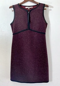 Max Studio Sleeveless Knee Length Dress Size M Medium Purple Black Trim NWT! - Picture 1 of 7