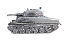 WW2 M4 Sherman Tank Hand Made English Pewter Pin Badge - LAST FEW