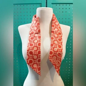 Coach Women's Orange Silk Scarf. NWT - Bild 1 von 5