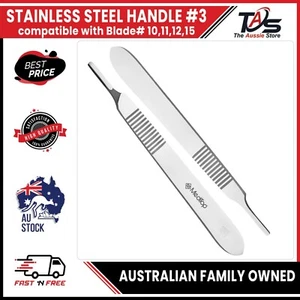 SCALPEL HANDLE #3 STAINLESS STEEL SUITABLE WITH SCALPEL BLADES #10 11 12 & 15 - Picture 1 of 6