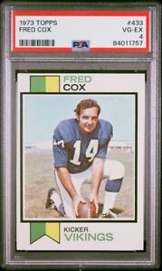 1973 Topps Fred Cox #433 Minnesota Vikings K Pittsburgh PSA 4