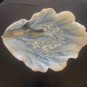 "Vassoio piatto centrotavola Franz collezione porcellane 3D Dolphin Splash 18"" x 13" - Foto 1 di 24