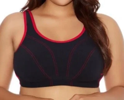 Sujetador deportivo Goddess 46D EE. UU. / 46D Reino Unido copa suave sin cables 6910 negro/rojo Mm16 Foto 1 de 4