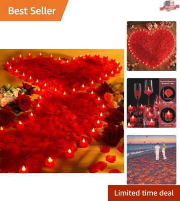 Romántico Pétalo de Rosa Artificial - 6000 Piezas - Vela LED Corazón - Decorativa Foto 1 de 4