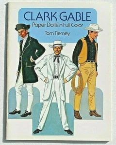 New & Uncut - CLARK GABLE Paper Dolls in Full Color by Tom Tierney - Picture 1 of 3