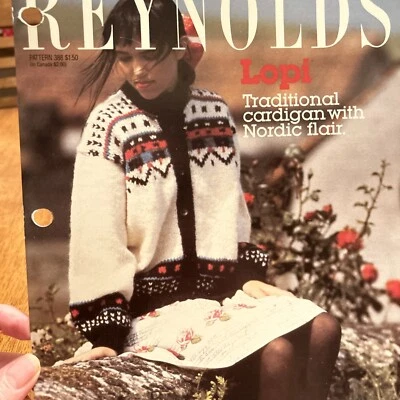 Suéteres cárdigan REYNOLDS LOPI patrones de tejido #388 FAIR ISLE Foto 1 de 3