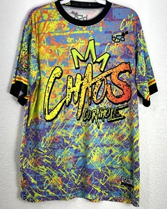 bsa Chaos Cornhole Graphic T Shirt Adult Size XL Multicolor Neon Polyester Men - Picture 1 of 9