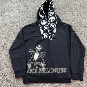Nightmare Before Christmas Hoodie Girls Large Black Jack Skellington Sweatshirt* - Picture 1 of 11