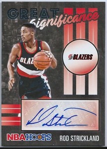 2020-21 Panini NBA Hoops Great Significance Rod Strickland Auto Insert #GS-RST