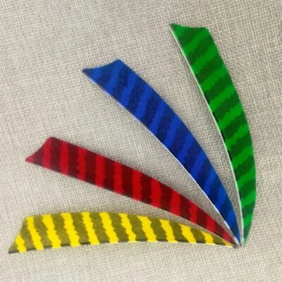 50Pcs Archery Arrow Feather 4 Colors 5 Inch Striped Fletches Arrow Feather - Image 1 of 4