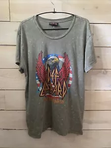 Cotton On Def Leppard Band Tee Relaxed Fit sz L EUC - Picture 1 of 4