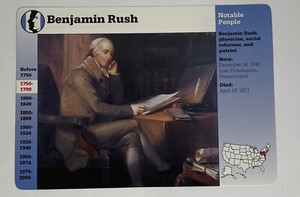 BENJAMIN RUSH Physician Founding Father 1996 GROLIER STORY OF AMERICA CARD