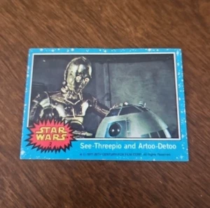 1977 Topps Star Wars #2 See-Threepio and Artoo-Detoo Blue Series 1 - Picture 1 of 2