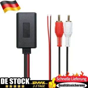 Auto Radio BLUETOOTH 12V AUX Adapter Cinch-RCA Radio KFZ Universal Kabel Stecker - Bild 1 von 11
