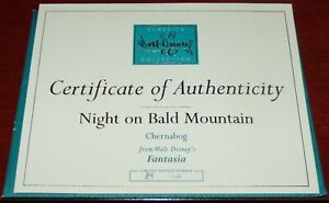 WDCC FANTASIA CHERNABOG NIGHT ON BALD MOUNTAIN WALT DISNEY FIGURINE COA