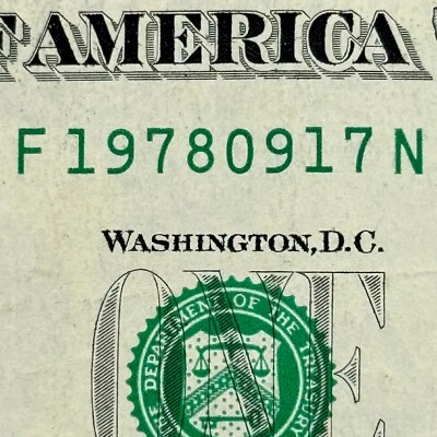 1978 September 17th Birthday Dollar 1978 Sep 17 Birthday Note Birthday Gift 1978 - Image 1 of 3