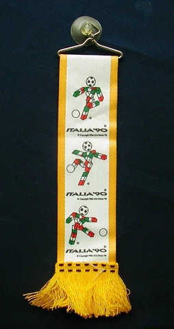 1990 Italy soccer football worldcup CIAO rare official pennant yellow Cover