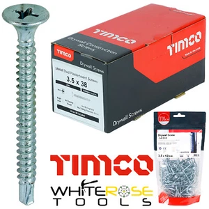Tornillos para paneles de yeso TIMCO autoperforación grifo tornillo contrahundido cabeza de corneta zinc PH2 - Imagen 1 de 4
