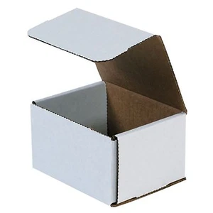 50-5x4x3 Weiß Wellpappe Karton Verpackung Versand Briefkasten Kartons - Bild 1 von 1