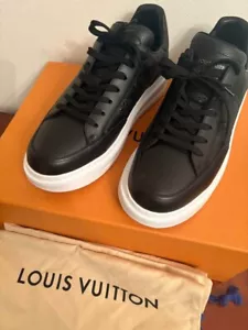 Auth Louis Vuitton Beverly Hills Leather Sneakers Men's Size UK6.5 US7.5 NEW - Picture 1 of 8