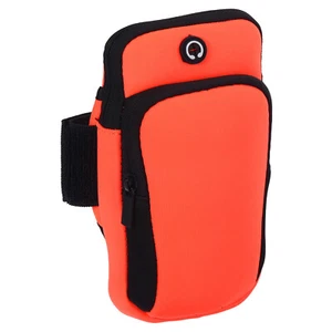 Phone Arm Band for Running Armband Cell Phone Holder Carrier Orange - Photo 1 sur 5