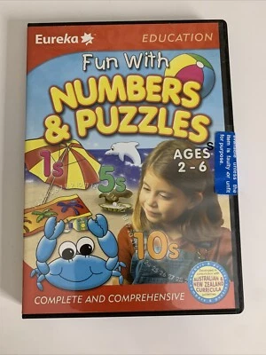 Eureka Fun with Numbers & Puzzles PC Windows MAC Educational Software  NEW - Image 1 of 2