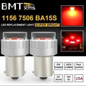 2X 1156 7506 Canbus LED Bombillas de Señal de Parada Lombillas para Audi BMW - Imagen 1 de 10