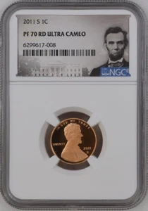 2011-S 1C LINCOLN SHIELD CENT NGC PF 70 RD ULTRA CAMEO TOP-POP HIGHEST-GRADES  - Picture 1 of 2