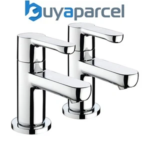 Bristan NR 3/4 C Nero Bath Pillar Taps Pair Chrome Lever Handle