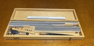 Lutz Superdyne Letter Tracing Set in hinged Wood Box includes 10 Templates - Picture 1 of 3