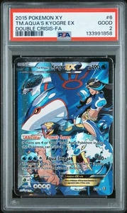 2015 POKEMON XY DOUBLE CRISISFULL ART/TEAM AQUA'S KYOGRE EX 6 - Picture 1 of 1