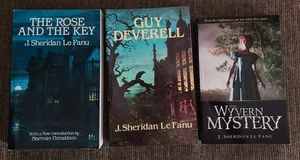 J Sheridan Le Fanu 3 Book Lot The Rose & Key Wyvern Mystery Guy Deverell PBs - Picture 1 of 3
