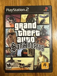 Grand Theft Auto: San Andreas (Sony Playstation 2 PS2, 2004) NO MANUAL - Picture 1 of 4