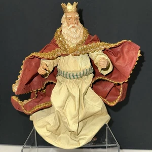 1985 Krippe Weiser alter König mögliche Kleider Clothtique Vintage Weihnachten - Bild 1 von 8