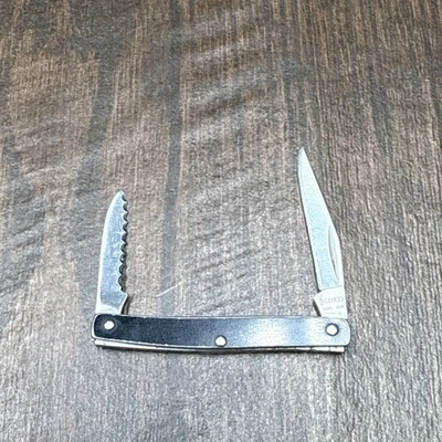 Cutco 1885 USA 折叠刀 2 刀片 黑色 — 第 1/4 张图片