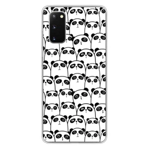 Coque en silicone imprimée compatible Samsung Galaxy S20 Réunion de Pandas - Photo 1 sur 6